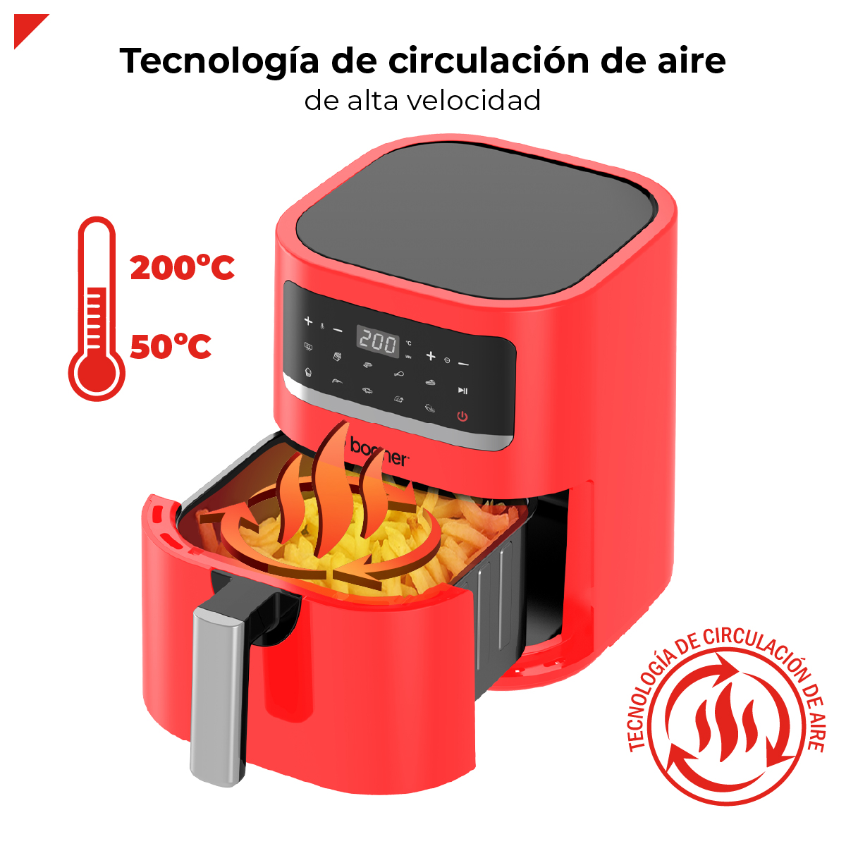Foto 6 pulgar | Freidora de Aire Bogner BAF03 Alta Velocidad 3.3 l