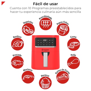 Foto 8 | Freidora de Aire Bogner BAF03 Alta Velocidad 3.3 l