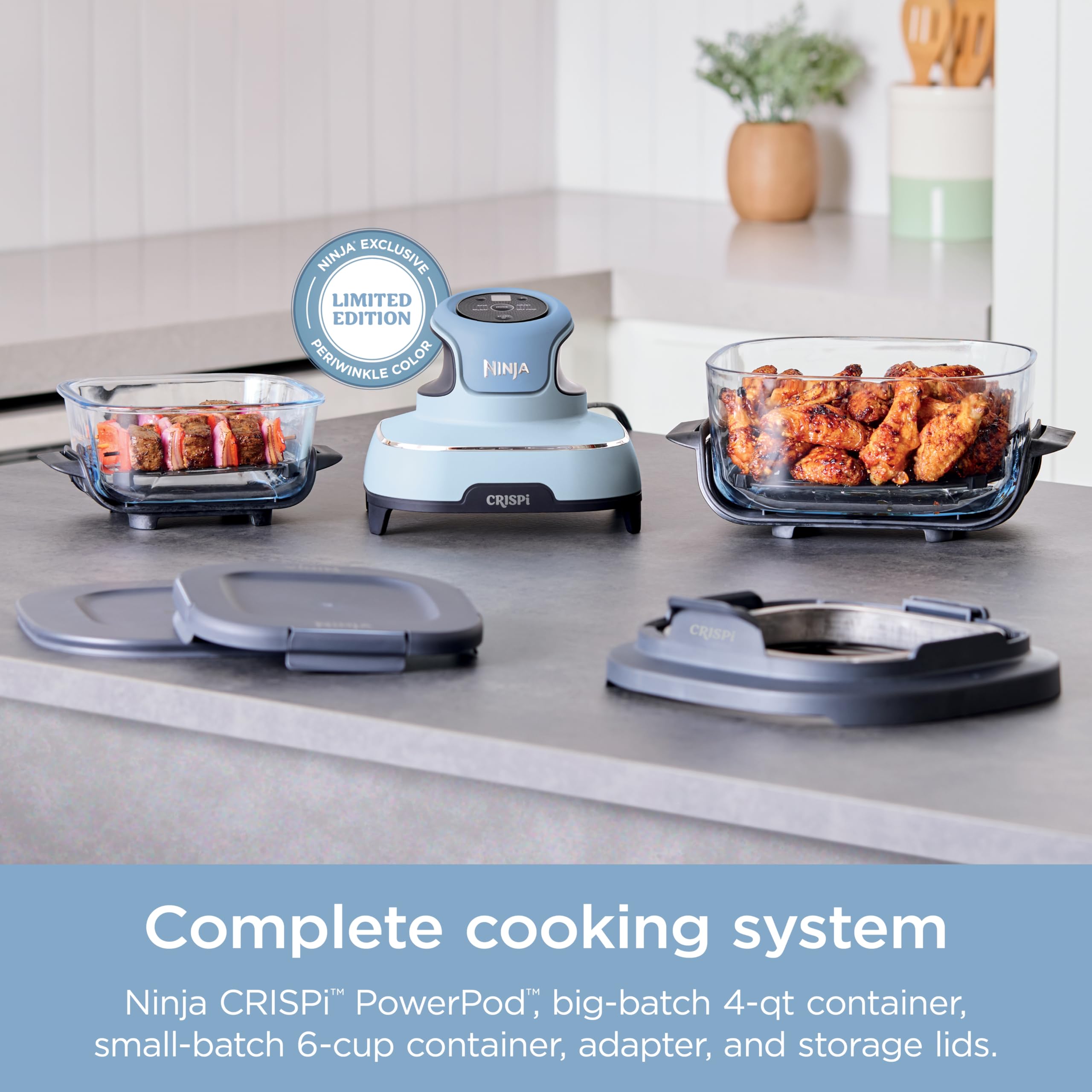Foto 3 pulgar | Sistema De Cocción Air Fryer Ninja Crispi 4 En 1 4 L Periwinkle - Venta Internacional.