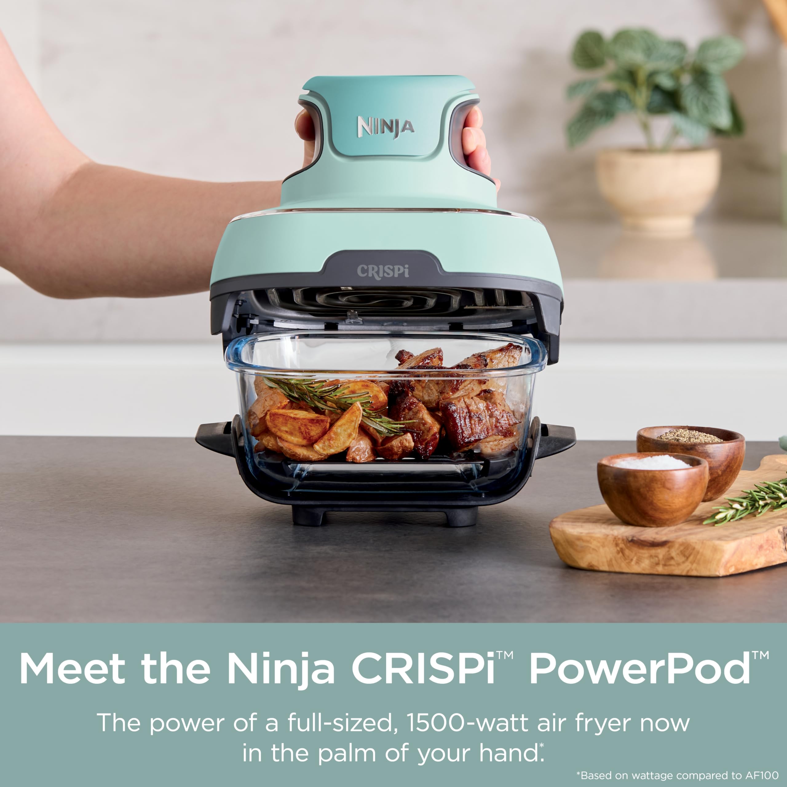 Foto 3 pulgar | Sistema De Cocción Air Fryer Ninja Crispi 4 En 1, Vidrio De 4 Litros Y 1,4 Litros - Venta Internacional.