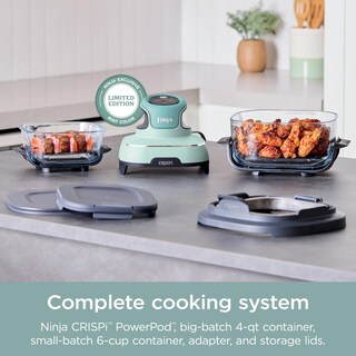 Foto 3 | Sistema De Cocción Air Fryer Ninja Crispi 4 En 1, Vidrio De 4 Litros Y 1,4 Litros - Venta Internacional.