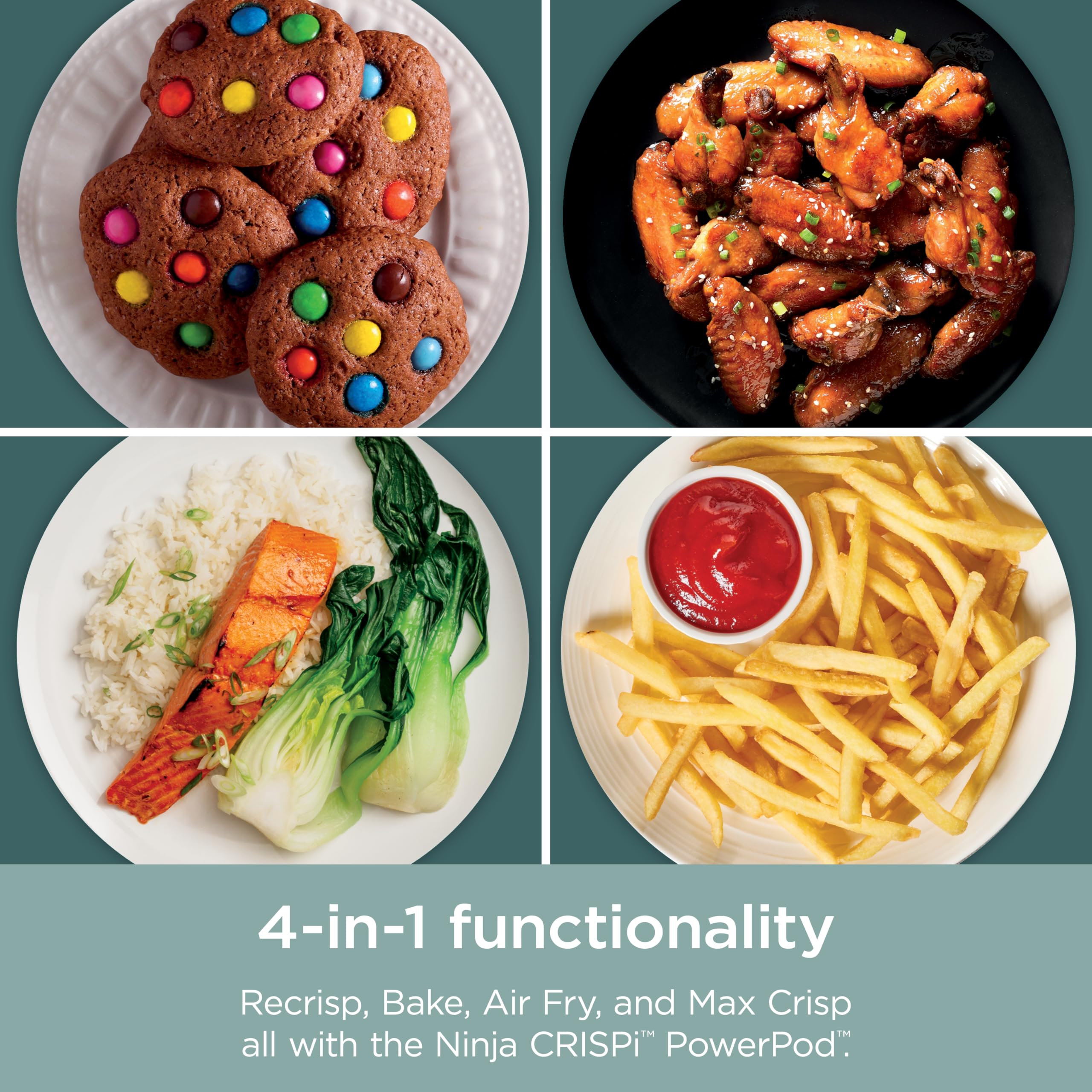 Foto 6 pulgar | Sistema De Cocción Air Fryer Ninja Crispi 4 En 1, Vidrio De 4 Litros Y 1,4 Litros - Venta Internacional.
