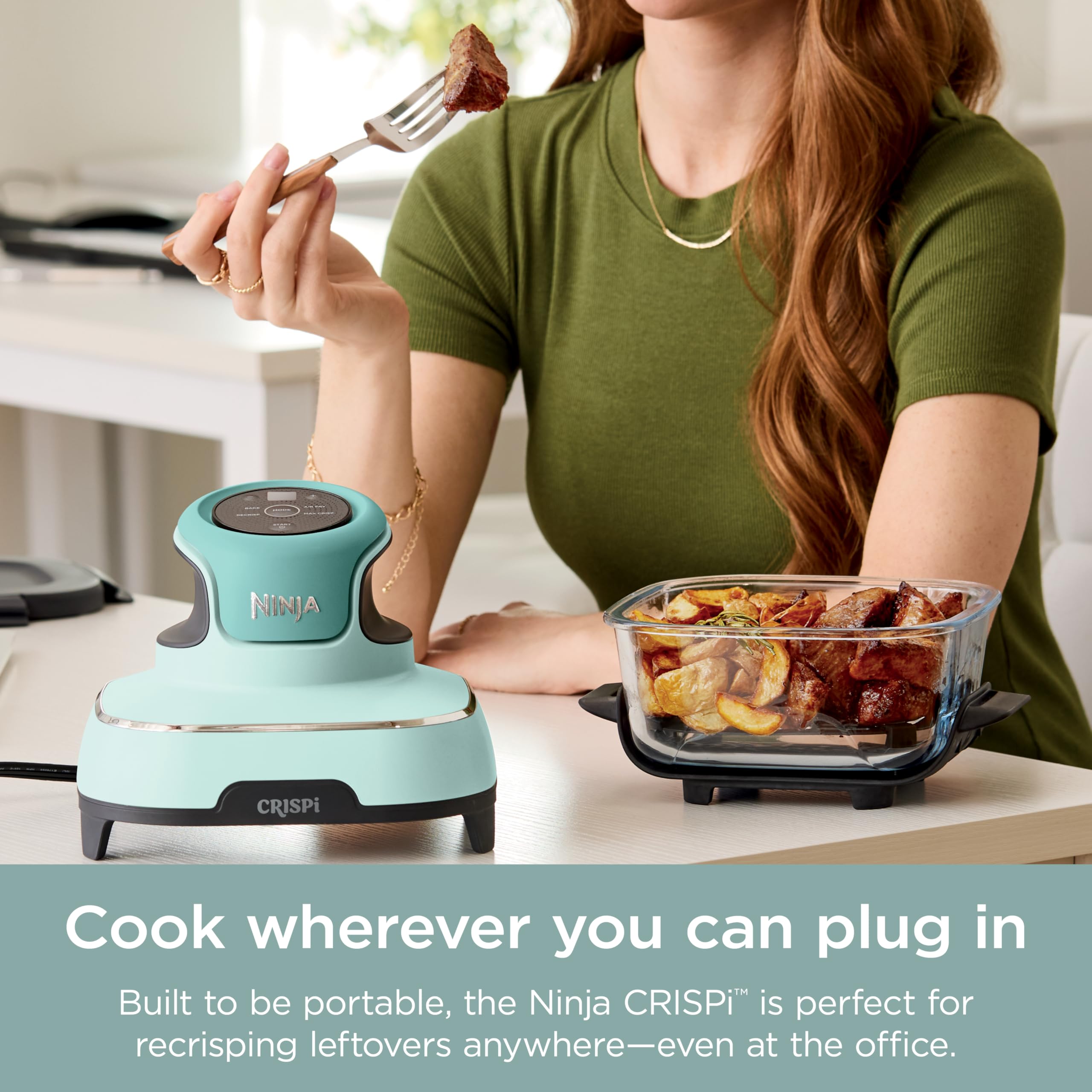 Foto 7 | Sistema De Cocción Air Fryer Ninja Crispi 4 En 1, Vidrio De 4 Litros Y 1,4 Litros - Venta Internacional.