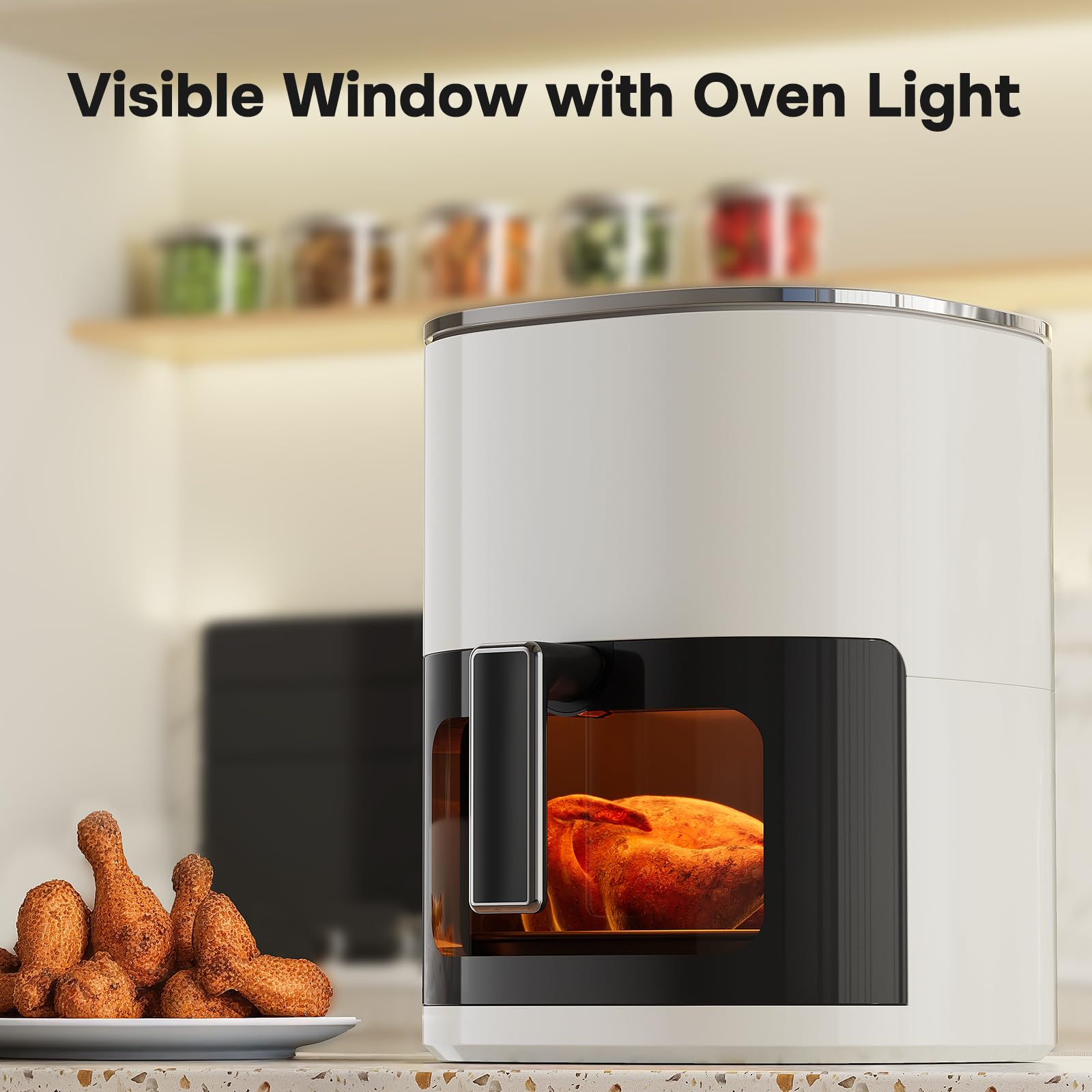 Foto 6 pulgar | Freidora Air Fryer Simple Deluxe, 6,34 L, 1700 W, 12 Ajustes Preestablecidos, Color Beige - Venta Internacional.