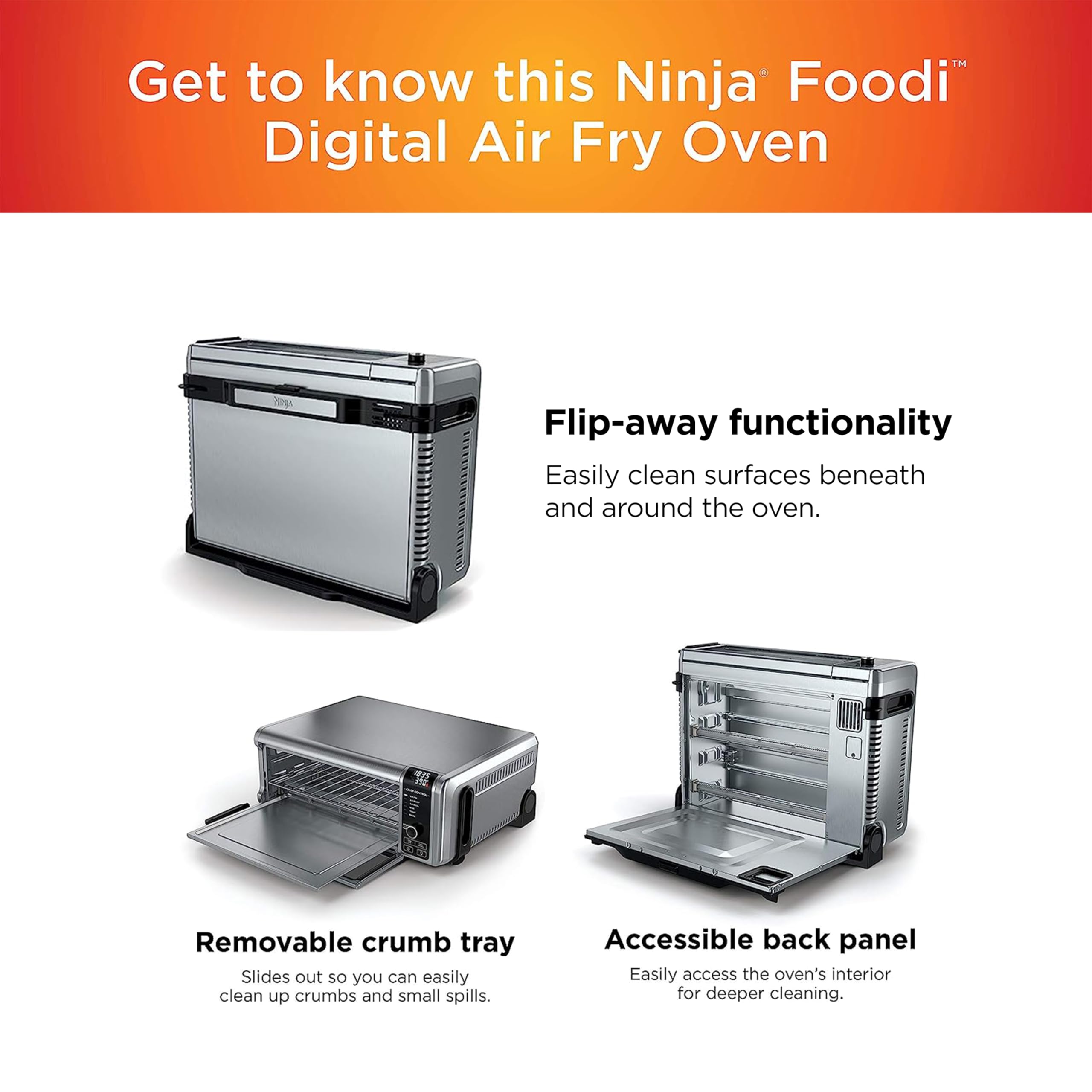 Foto 6 pulgar | Horno De Sobremesa Air Fry Ninja Sp101 8 En 1 Plateado - Venta Internacional.