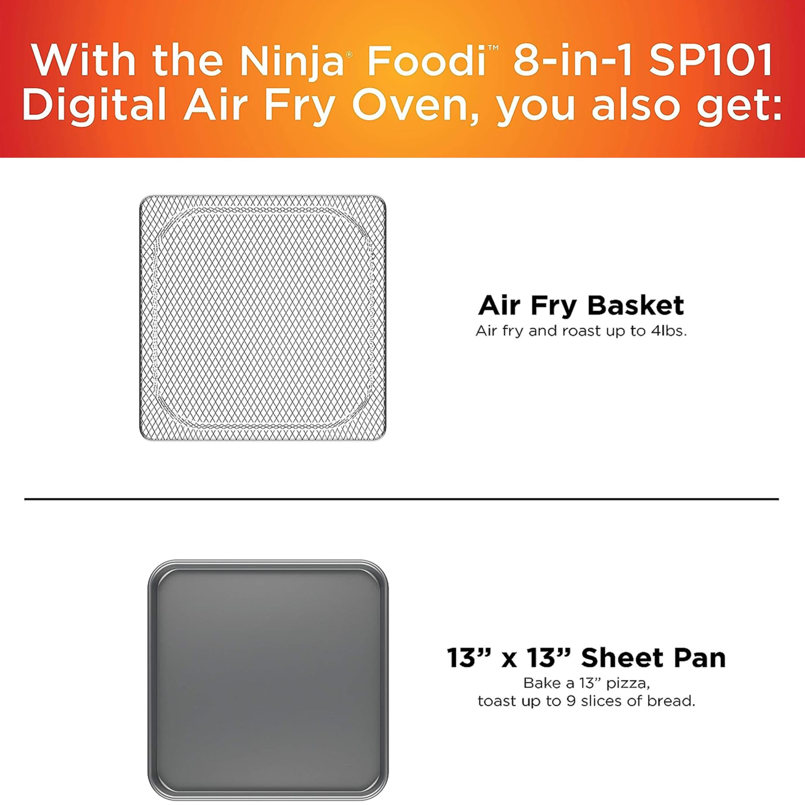 Foto 8 pulgar | Horno De Sobremesa Air Fry Ninja Sp101 8 En 1 Plateado - Venta Internacional.