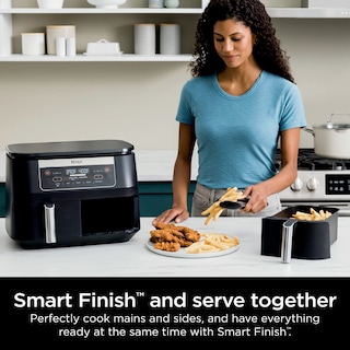 Foto 2 | Air Fryer Ninja Dz090 Foodi 6 Cuartos De Galón 5 En 1 Dualzone Negra - Venta Internacional.