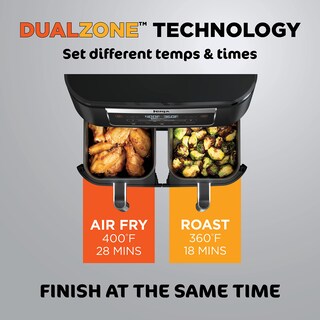 Foto 5 | Air Fryer Ninja Dz090 Foodi 6 Cuartos De Galón 5 En 1 Dualzone Negra - Venta Internacional.