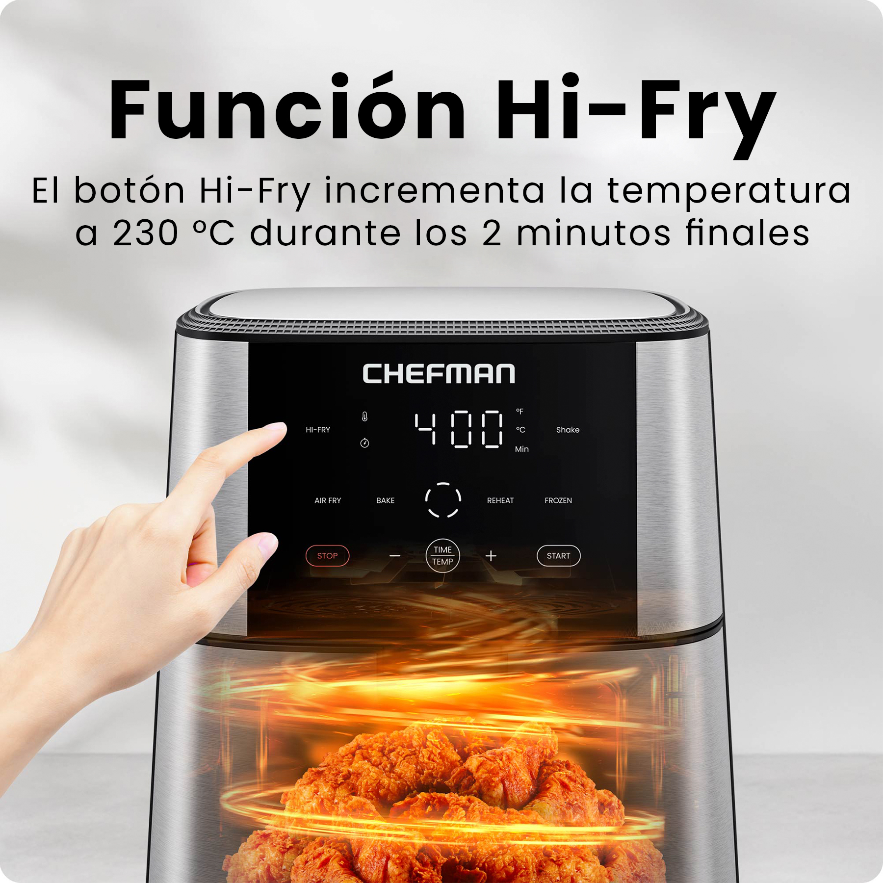 Foto 3 | Chefman - Turbofry – Freidora De Aire Digital 6 Quarts | Pantalla Táctil