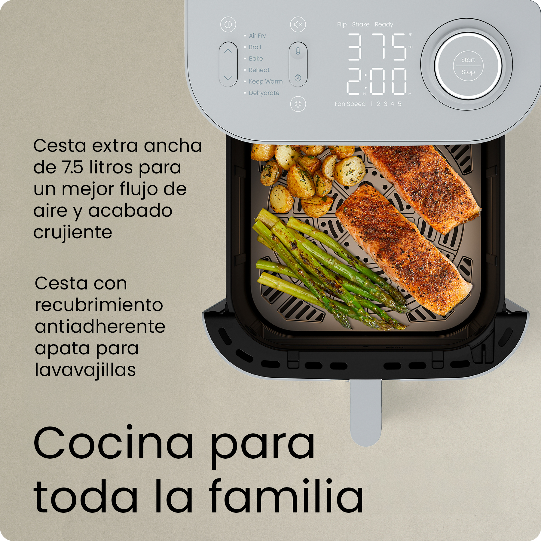Foto 2 | Chefman - Crispinator – Freidora De Aire 8 Quarts Color Claro