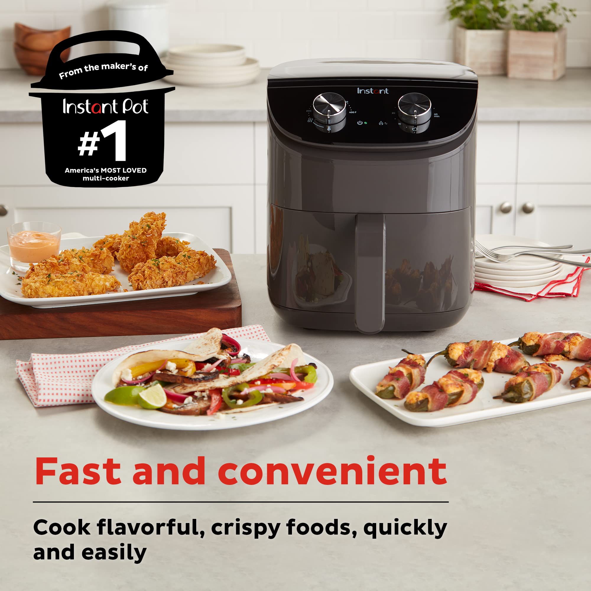 Foto 3 pulgar | Air Fryer Instant Pot Essentials De 4 Cuartos De Galón Con Color Negro Evencrisp - Venta Internacional.