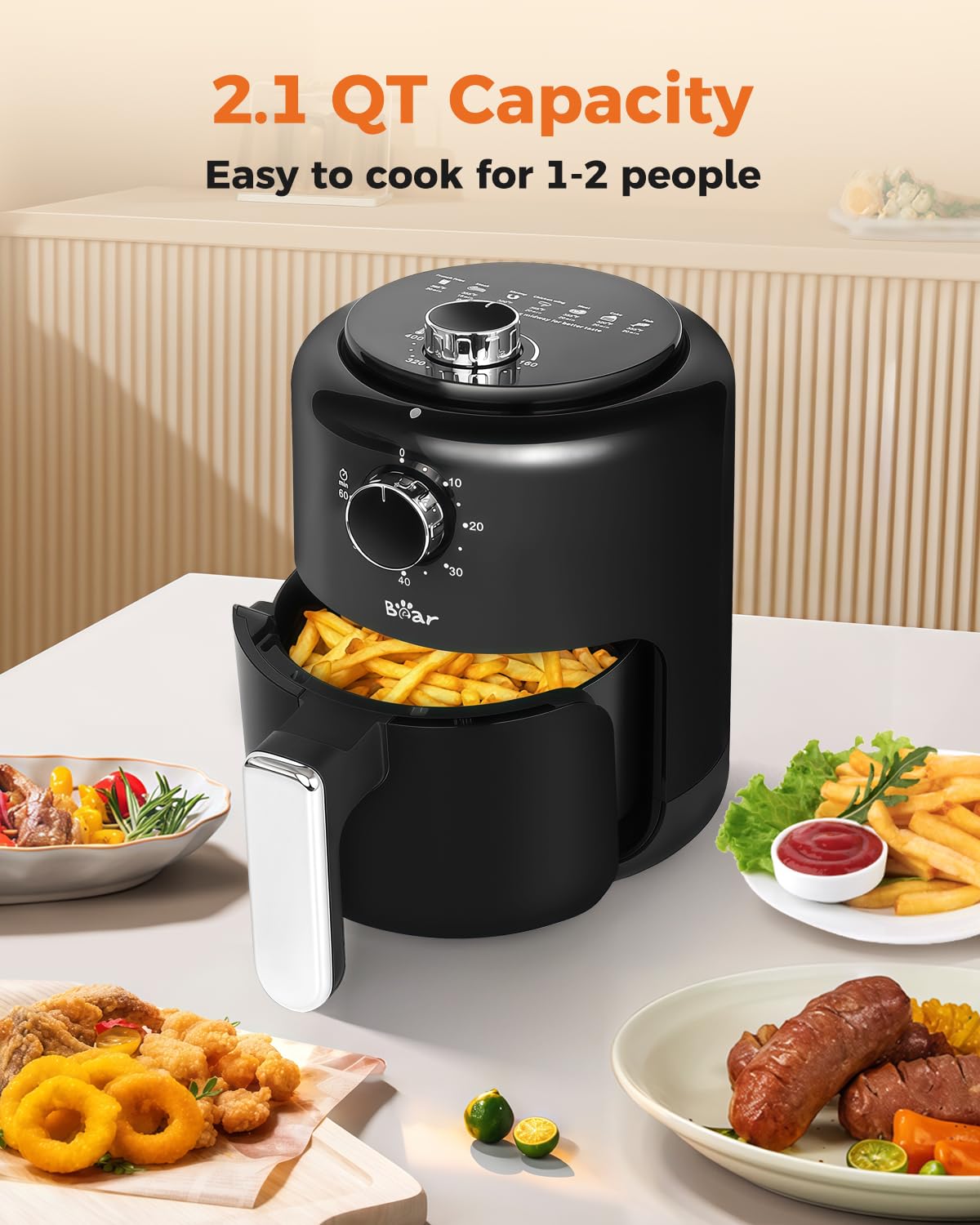 Foto 4 | Freidora Bear Qzg-s08c3 2 1 L/2 2 Qt 800 W 120 V - Venta Internacional.