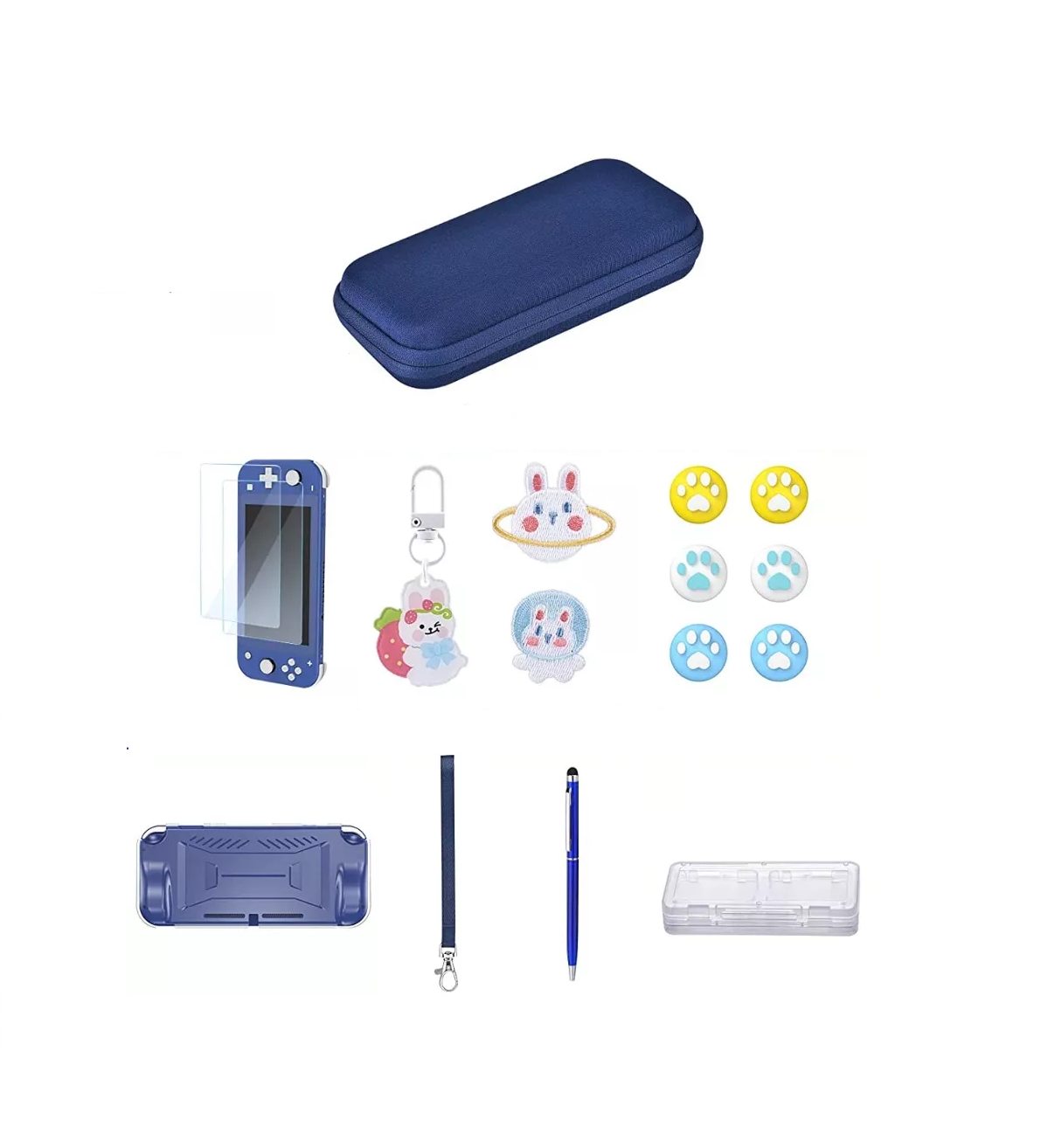 Foto 2 pulgar | Kit De Accesorios Para Nintendo Switch Lite Funda Azul 15 En 1