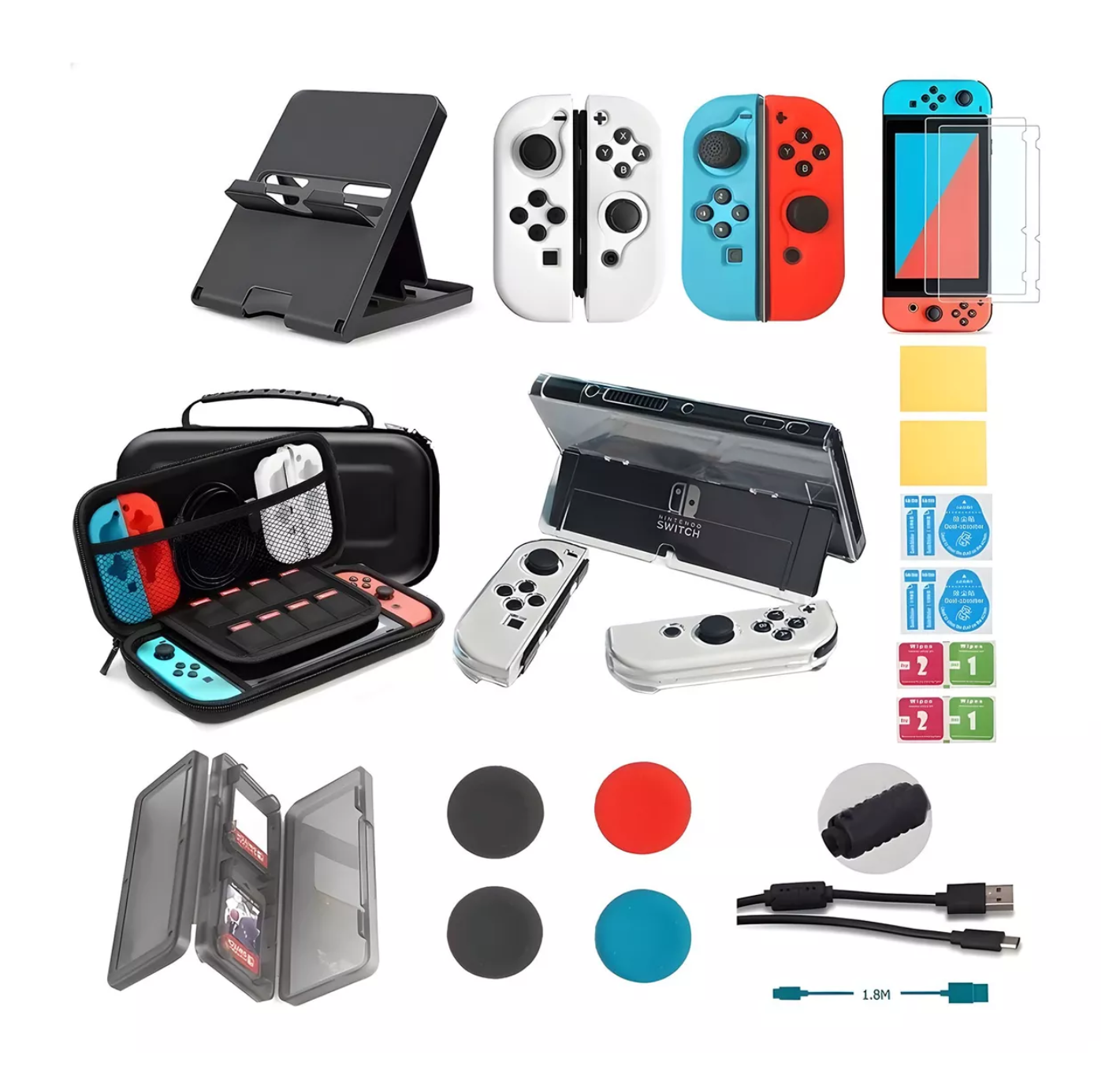 Foto 2 pulgar | Kit de 25 Accesorios Funda para Nintendo Switch Oled Estuche