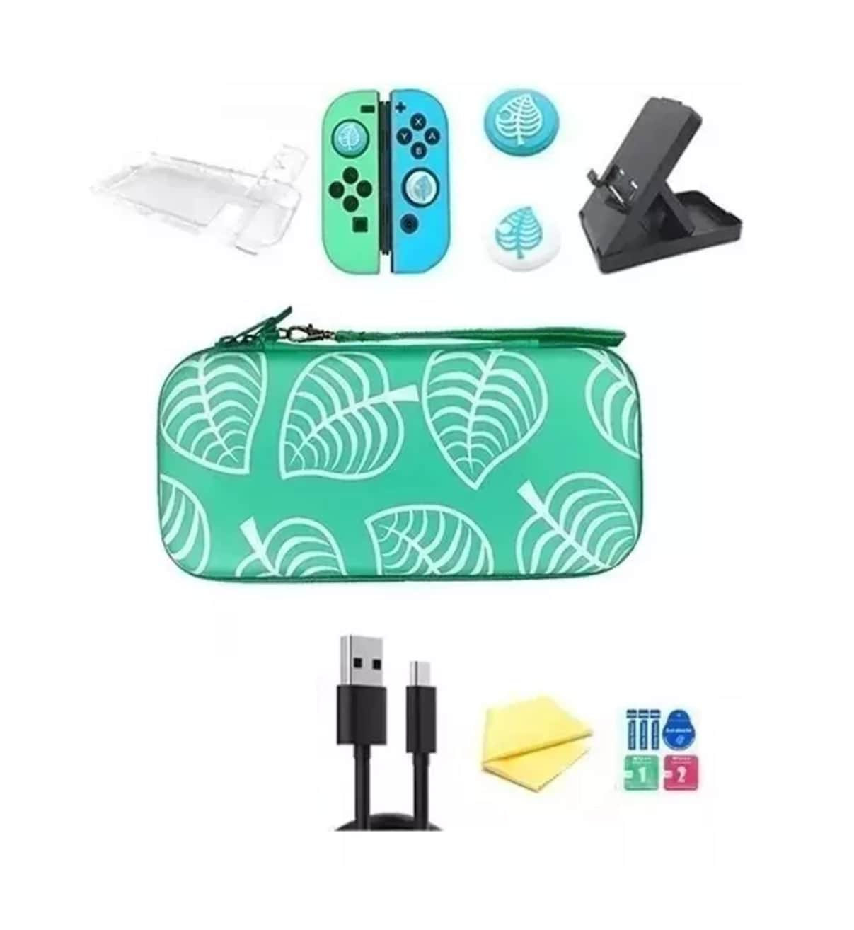 Funda Nintendo Switch Estuche Accesorios Animal Crossing Verde $909