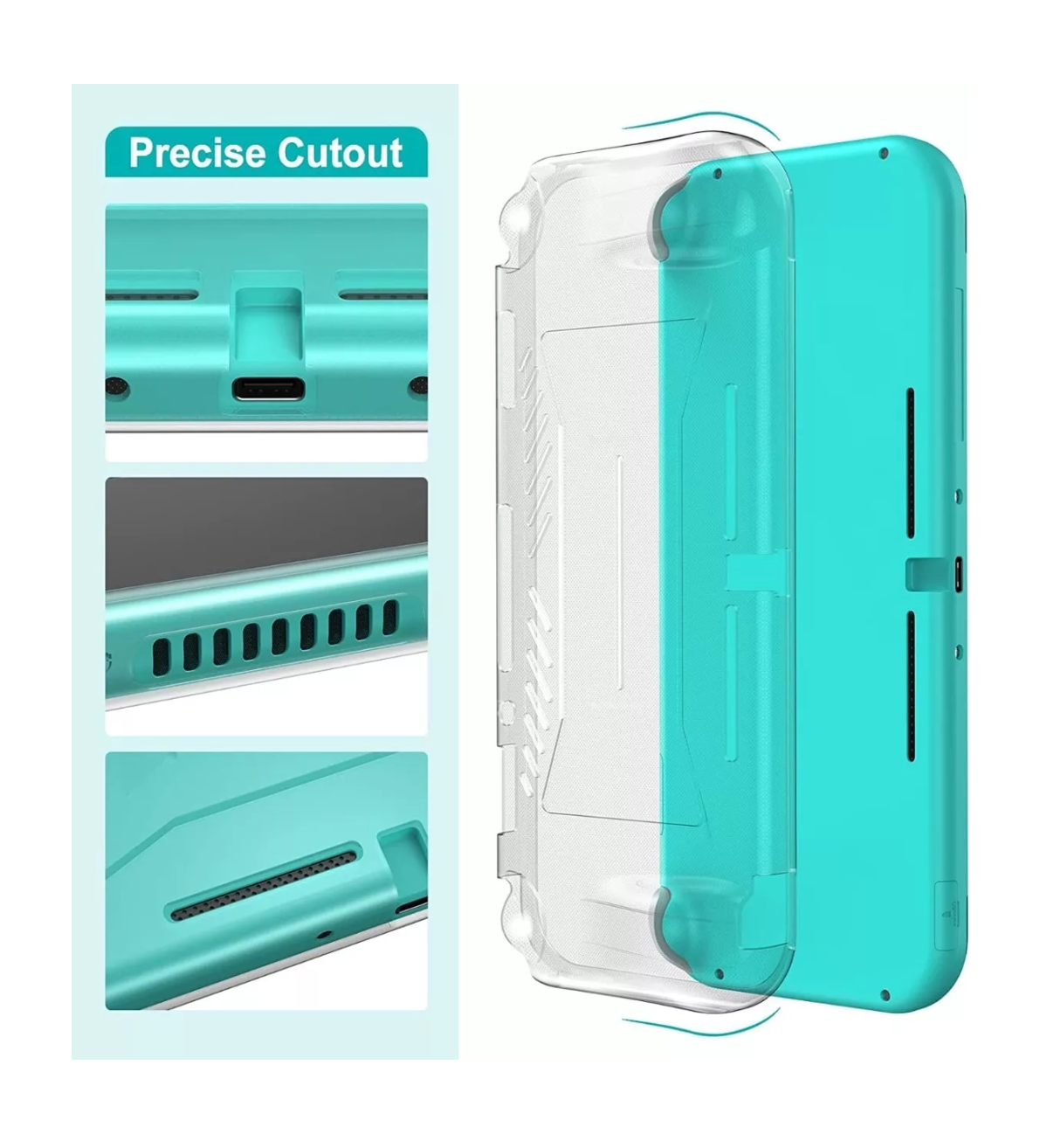 Foto 5 pulgar | Funda para Nintendo Switch Lite Belug Verde con Accesorios