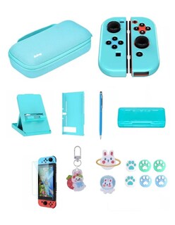 Foto 1 | Funda para Nintendo Switch Azul con Accesorios