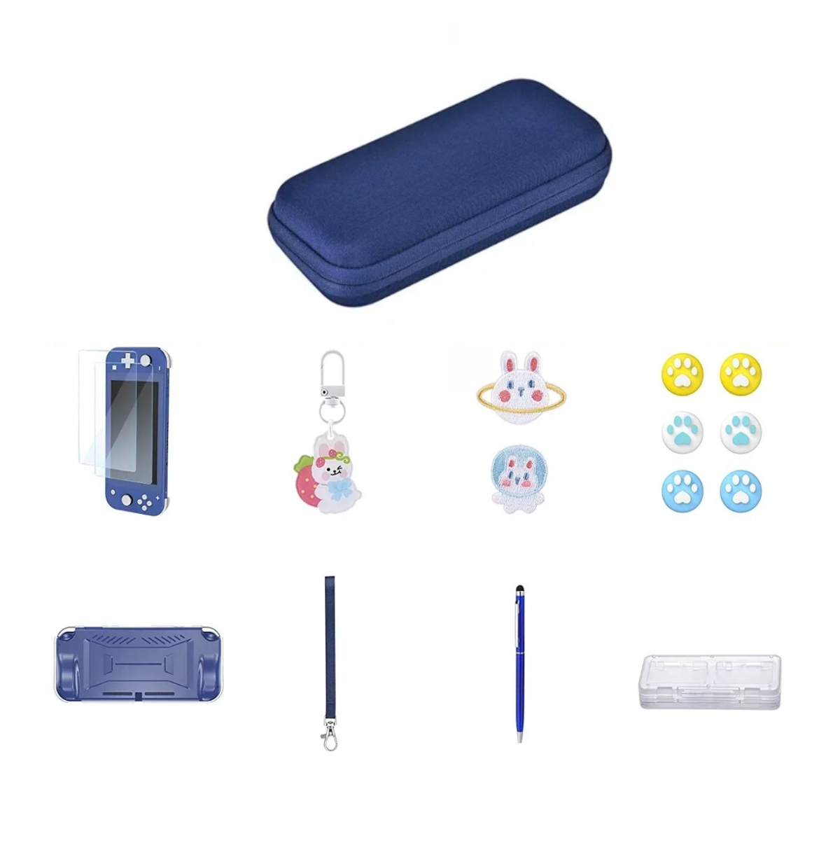 Foto 2 pulgar | Kit Accesorios con Estuche para Switch Lite 15 en 1 Belug Azul Marino