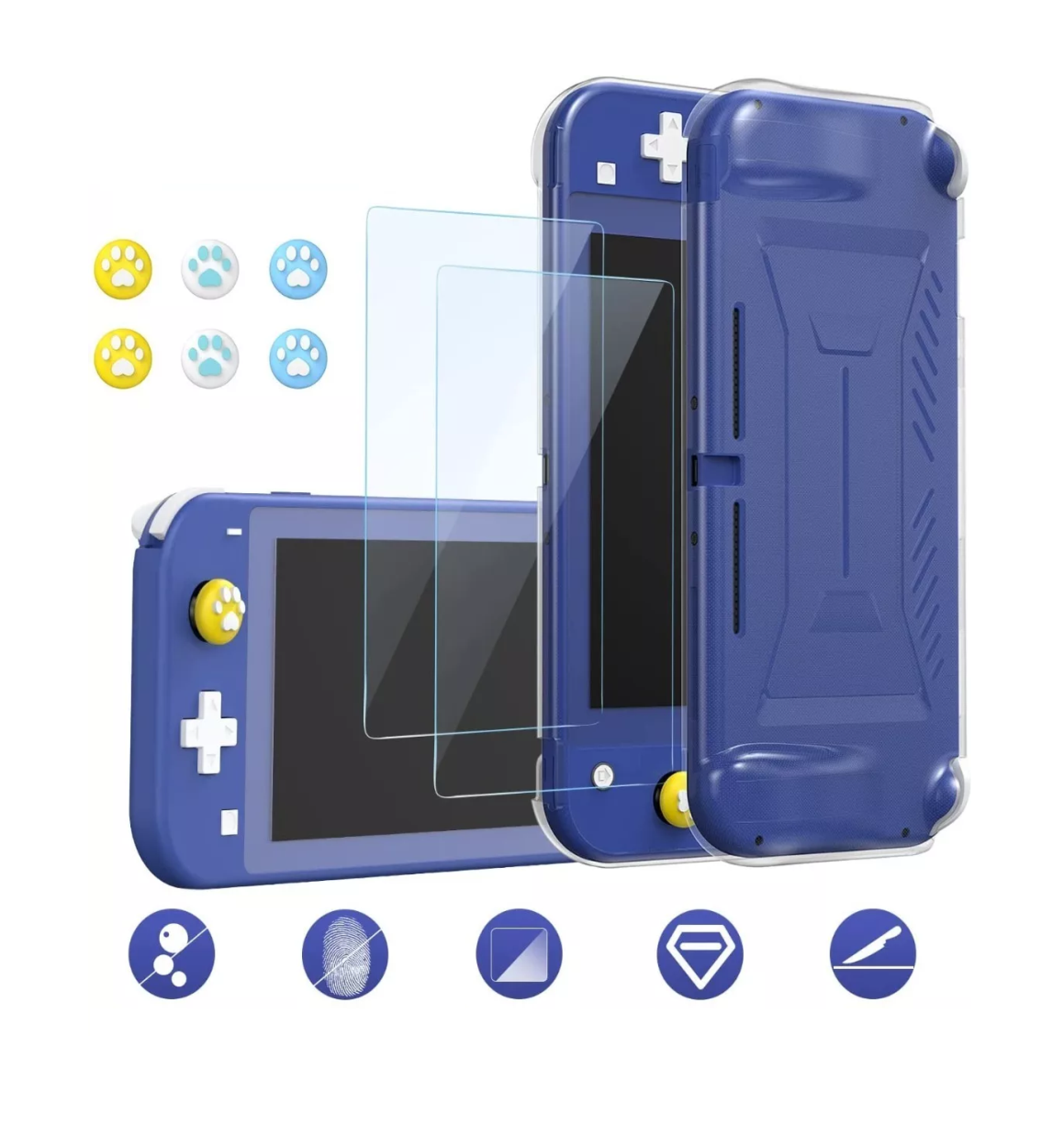 Foto 6 pulgar | Kit Accesorios con Estuche para Switch Lite 15 en 1 Belug Azul Marino