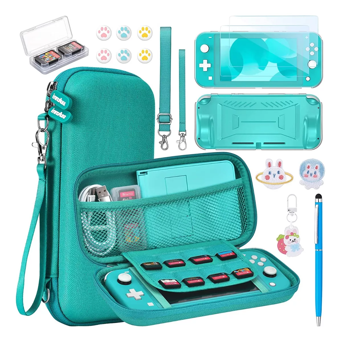 Foto 2 pulgar | 15 En 1 Kit De Accesorios Para Nintendo Switch Lite  Eo Safe Imports Esi-14447 (verde)