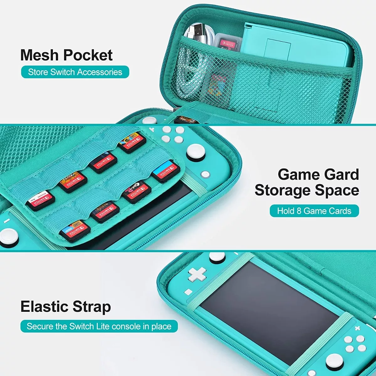 Foto 3 pulgar | 15 En 1 Kit De Accesorios Para Nintendo Switch Lite  Eo Safe Imports Esi-14447 (verde)