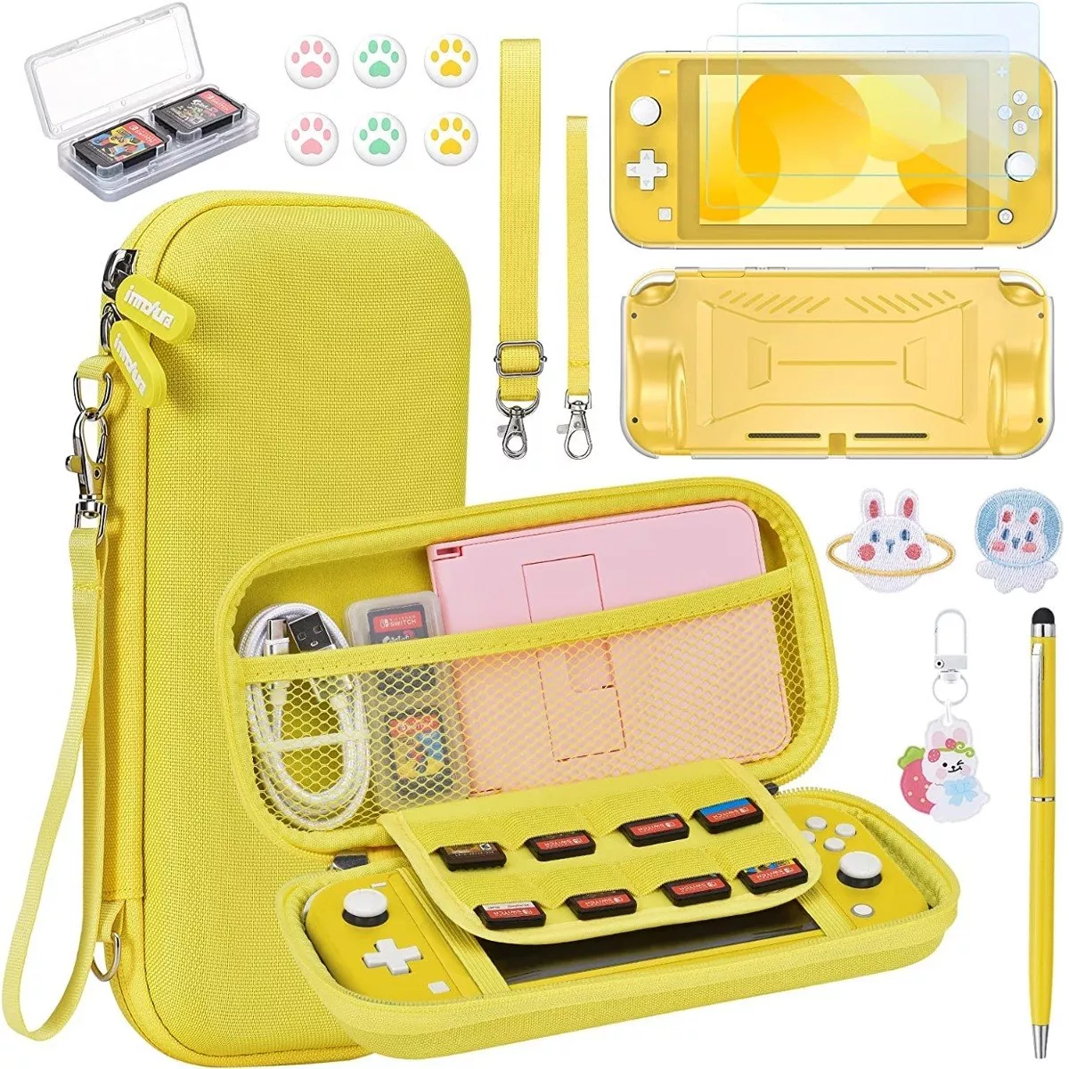 Foto 2 pulgar | Kit De Accesorios Para Switch Lite Funda 15 En 1eo Safe Imports  Esi-14453  (amarillo)