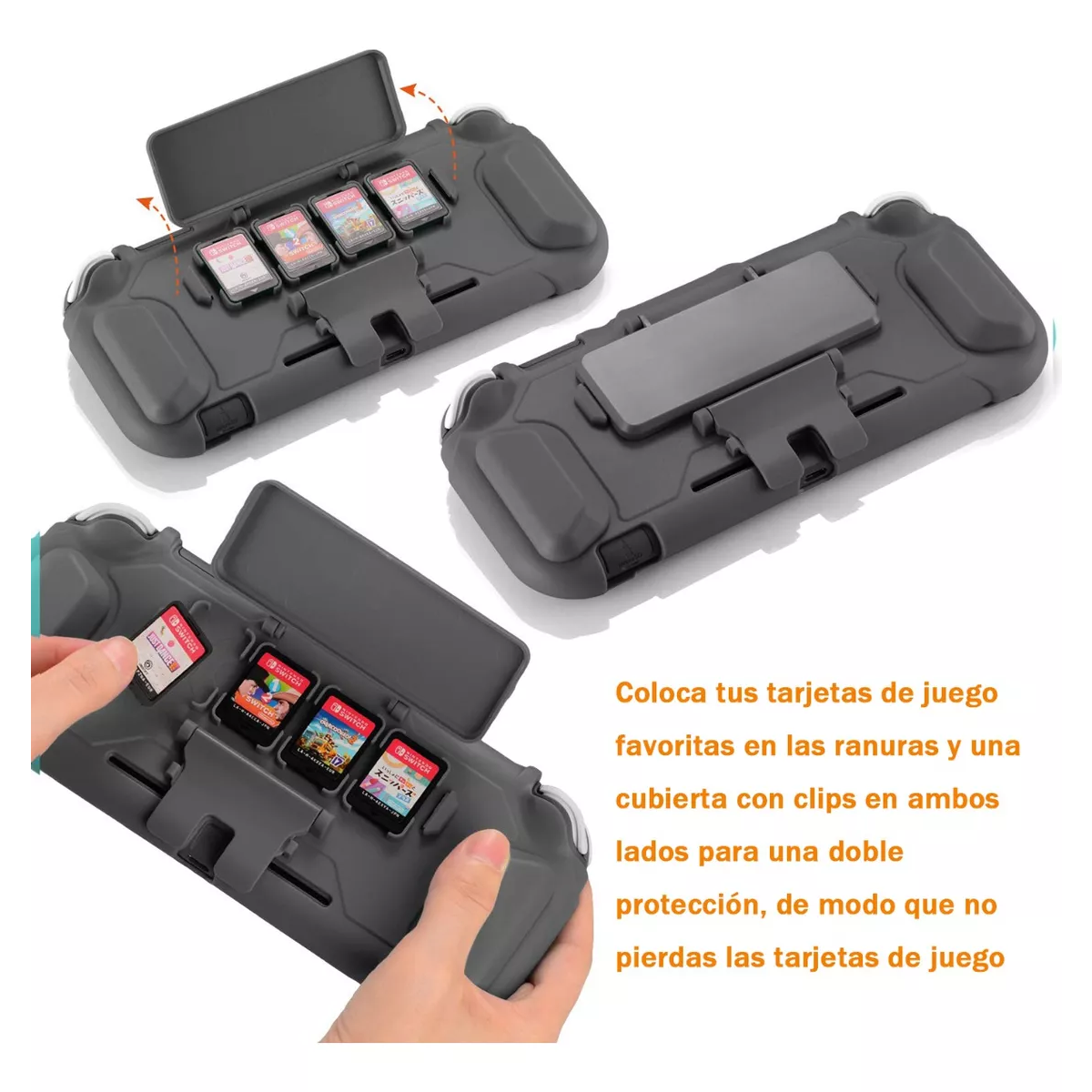 Foto 3 pulgar | Funda Protectora Con Soporte Para Nintendo Switch Lite -d Eo Safe Imports Esi-14450 Negro