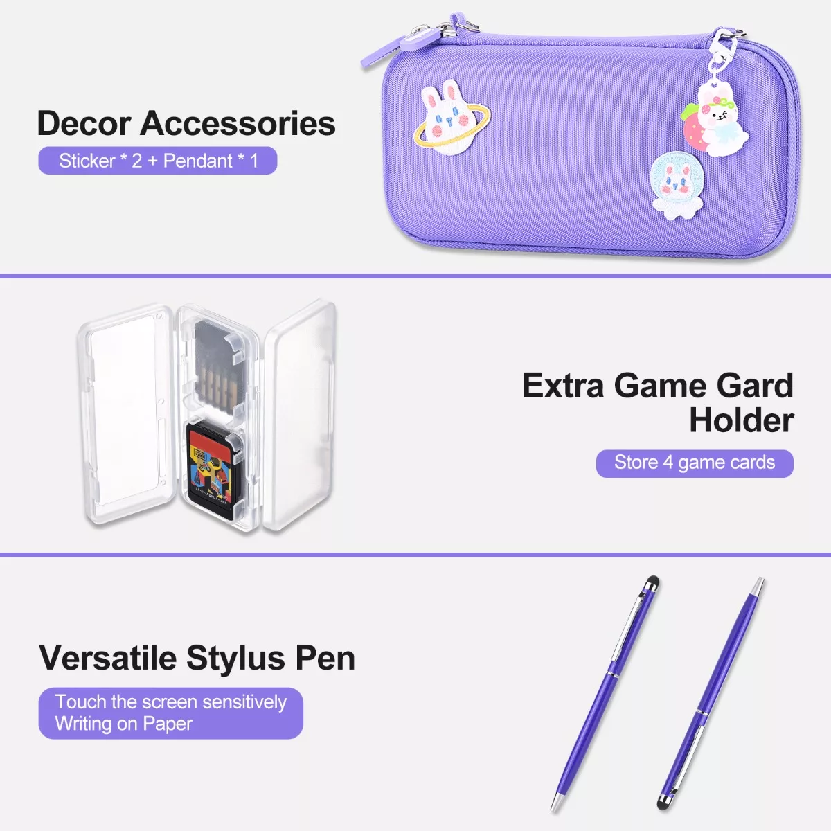 Foto 4 pulgar | Kit De 17 Accesorios Con Estuche Para Nintendo Switch Lite Eo Safe Imports Esi-14441 Purpura