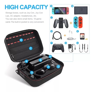 Foto 3 | Estuche Funda Grande Rígido Viaje Para Nintendo Switch/oled Eo Safe Imports Esi-14445 Negro