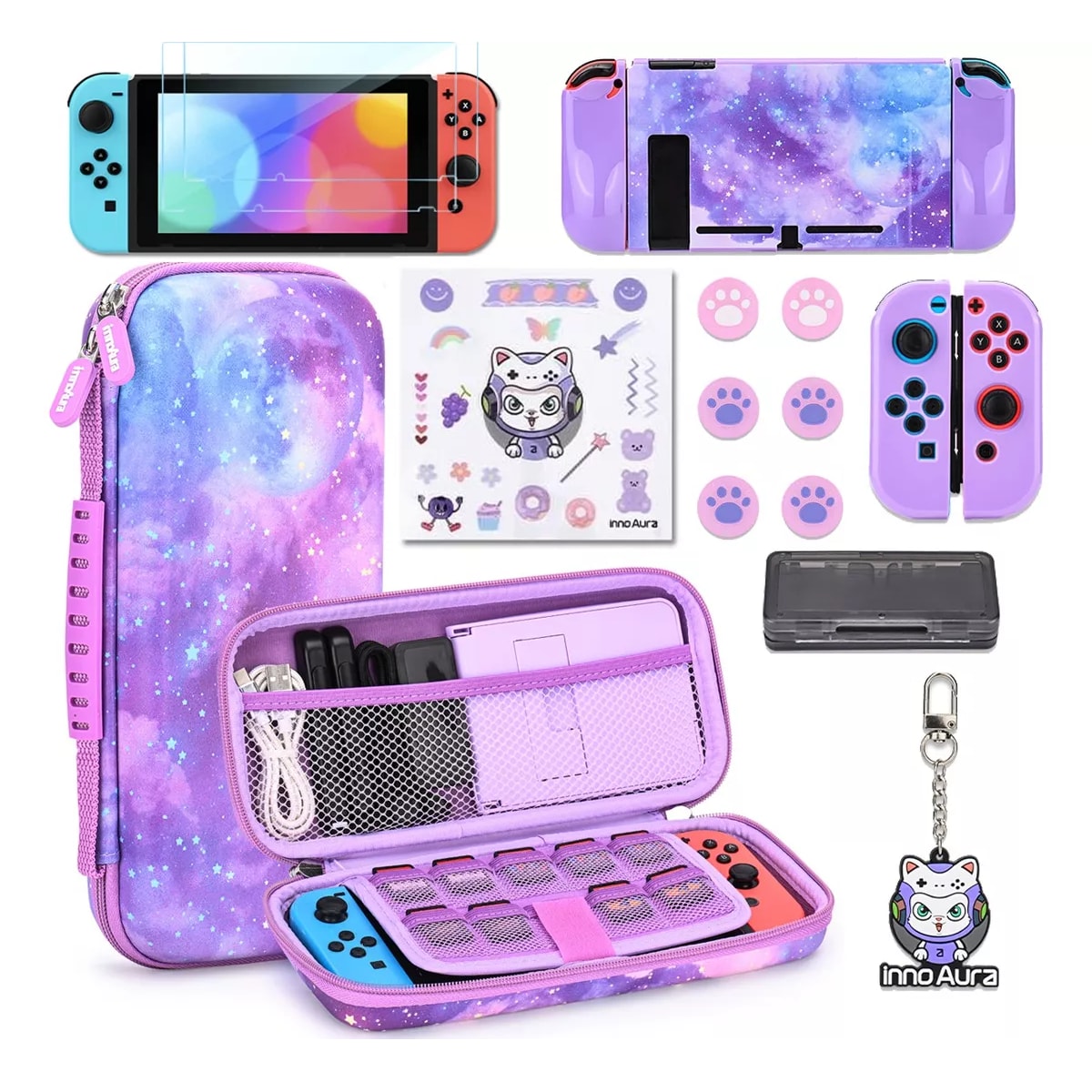 Kit De Estuche Y Accesorios Para Nintendo Switch Funda Eo Safe Imports Esi-14436 Multicolor $609