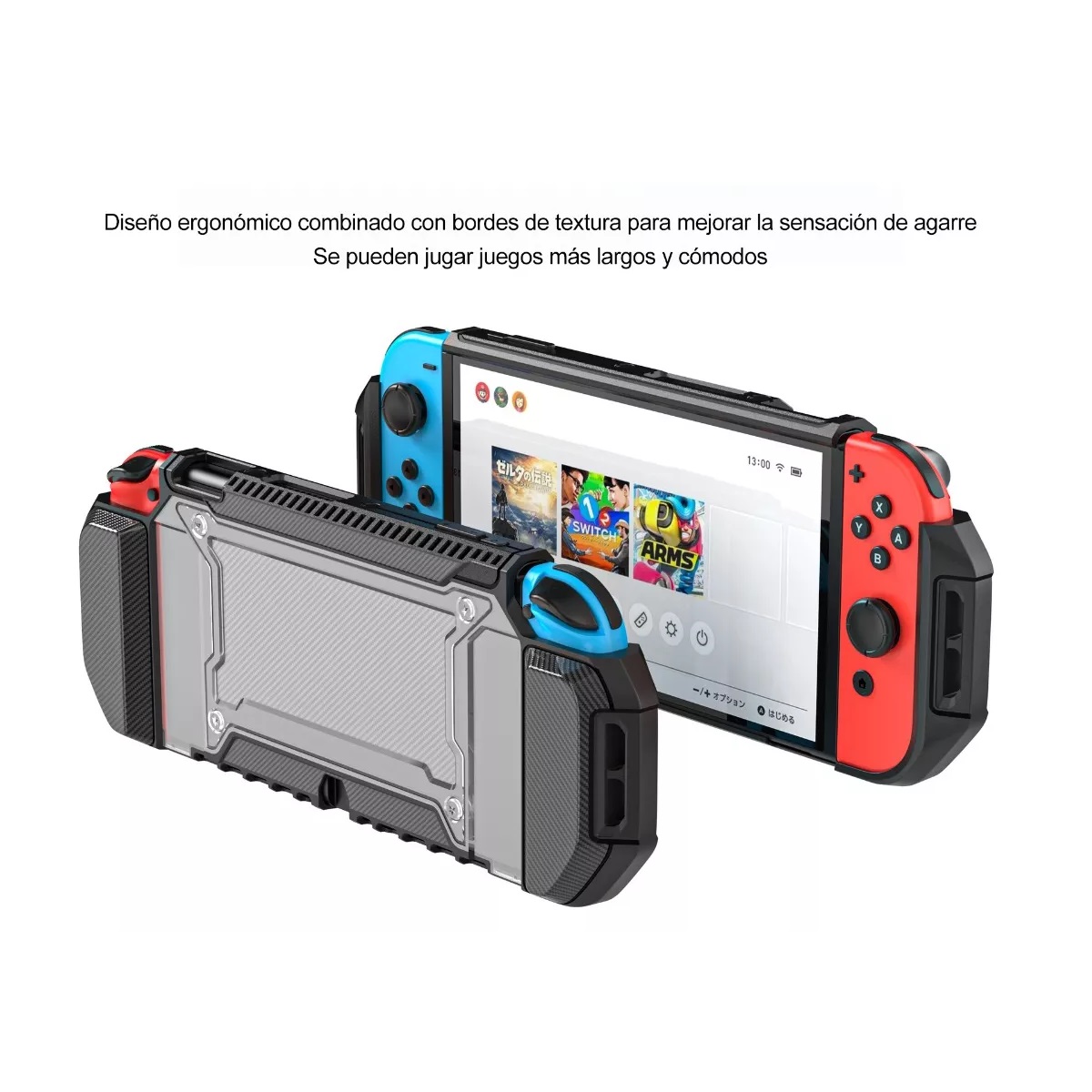 Foto 3 pulgar | Carcasa Protectora Negra Para Nintendo Switch Oled Eo Safe Imports Esi-14426 Negro