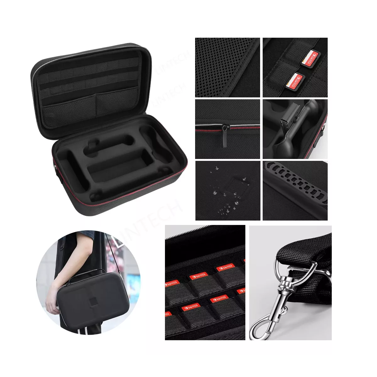 Foto 4 pulgar | Kit De Accesorios Con Estuche Para Switch Oled, 12 Pzs Eo Safe Imports Esi-14432 Negro