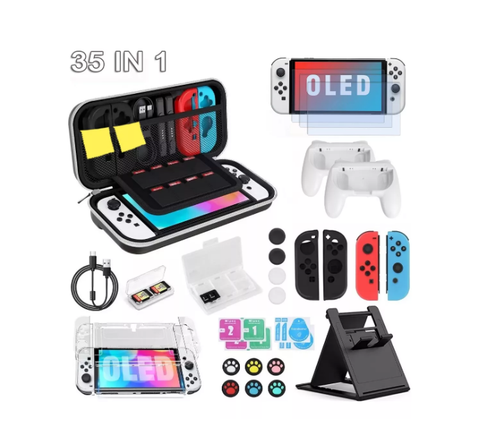 Foto 2 pulgar | Kit de Estuche y Accesorios Wünd para Nintendo Switch Oled 35 Piezas