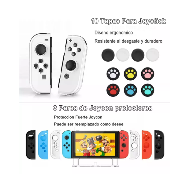 Foto 6 pulgar | Kit de Estuche y Accesorios Wünd para Nintendo Switch Oled 35 Piezas