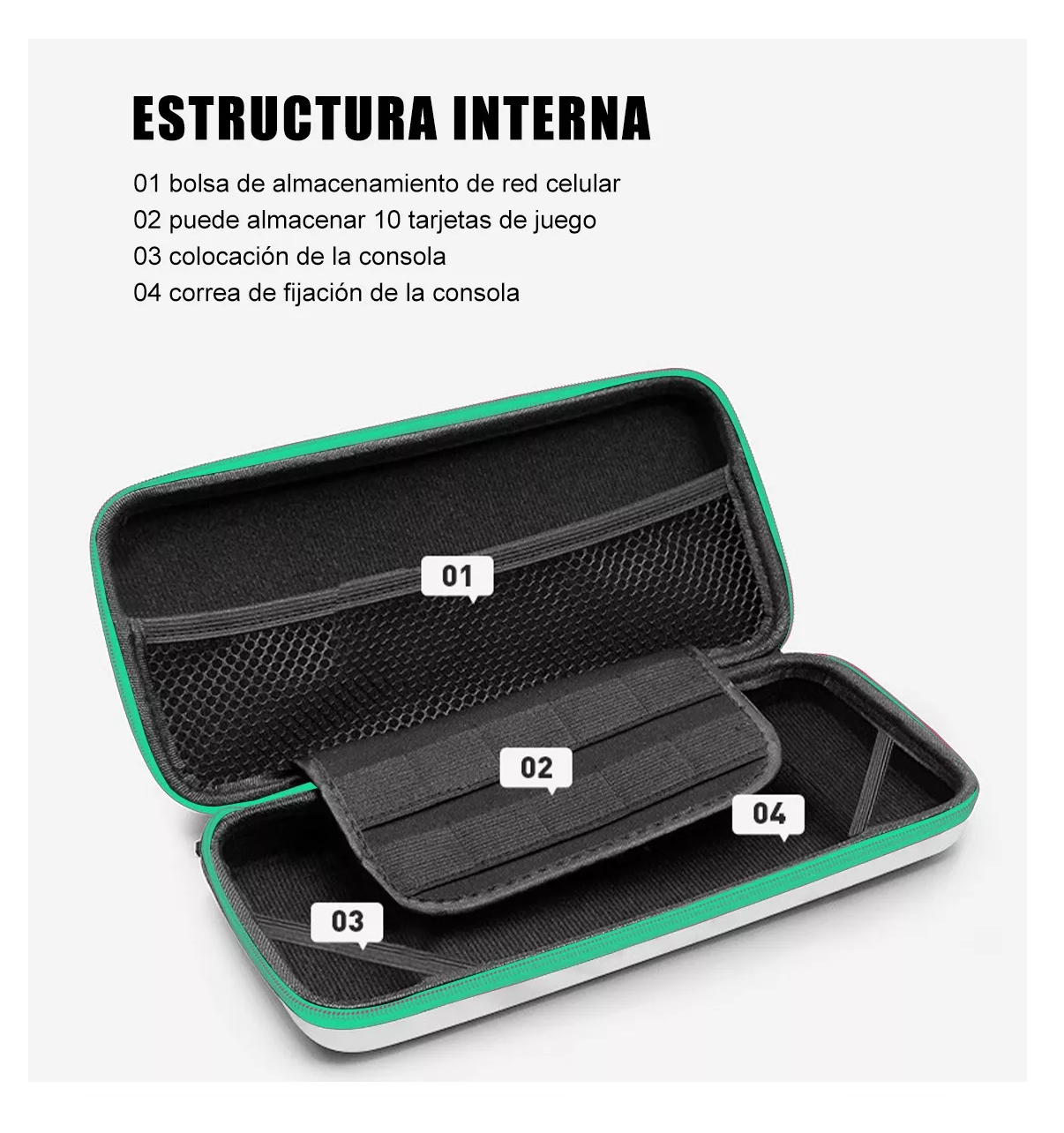 Foto 6 pulgar | Juego De Funda Protectora Y Bolsa Almacenamiento Blanco/verde