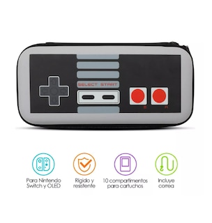 Foto 2 | Redlemon Funda Estuche Protector Retro Nintendo Switch Nes Color Gris