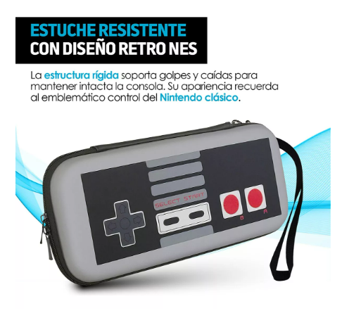 Foto 4 pulgar | Redlemon Funda Estuche Protector Retro Nintendo Switch Nes Color Gris