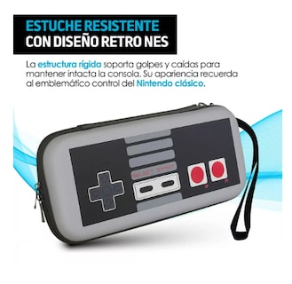Foto 3 | Redlemon Funda Estuche Protector Retro Nintendo Switch Nes Color Gris
