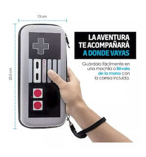 Foto 4 | Redlemon Funda Estuche Protector Retro Nintendo Switch Nes Color Gris