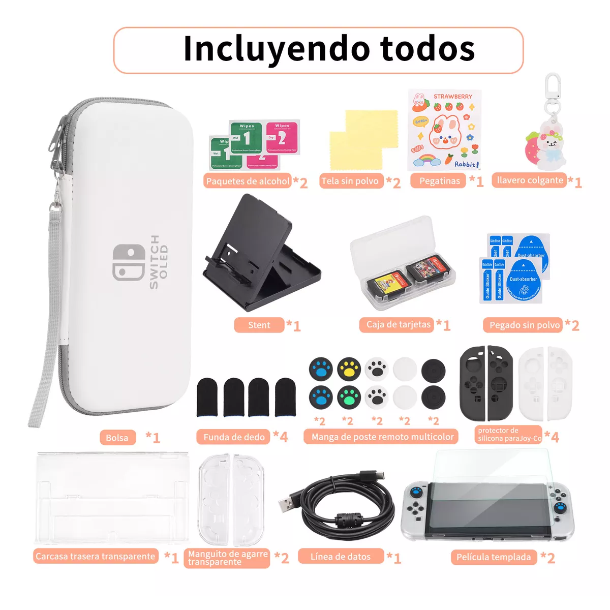 Foto 3 pulgar | Estuche Eo Safe Imports Blanco para Nintendo Switch