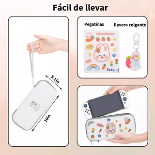 Foto 3 | Estuche Eo Safe Imports Blanco para Nintendo Switch