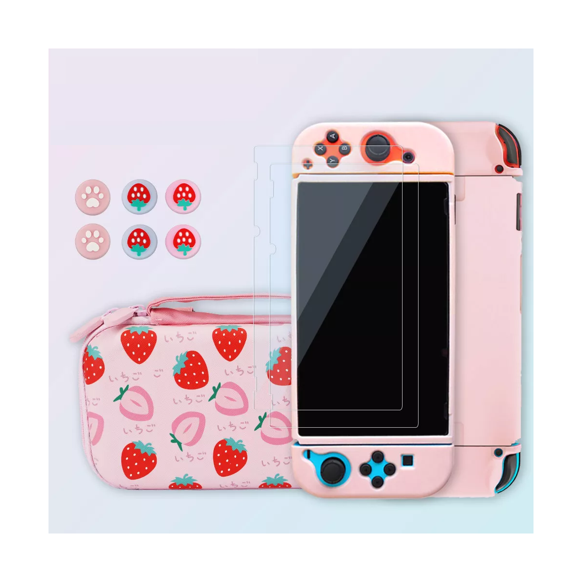 Foto 4 pulgar | Kit De Accesorios Con Funda Rosa Para Nintendo Switch 22pcs Eo Safe Imports Esi-16767 Rosa