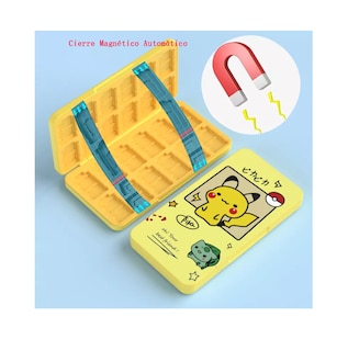 Foto 2 | Estuche Para Nintendo Switch Juegos Compatible Con Oled Amarillo Pikachu