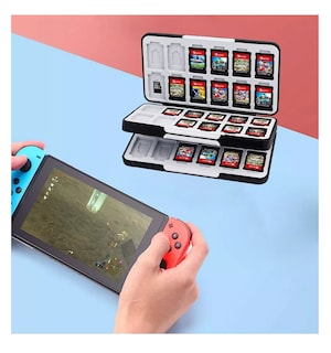 Foto 4 | Juego Protector Estuche Para Nintendo Switch, Tarjeta Funda, Negro/gris