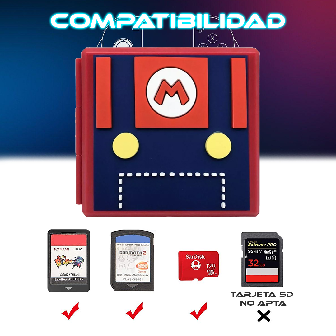 Foto 7 pulgar | Estuche Portajuegos Para N-switch Rojo