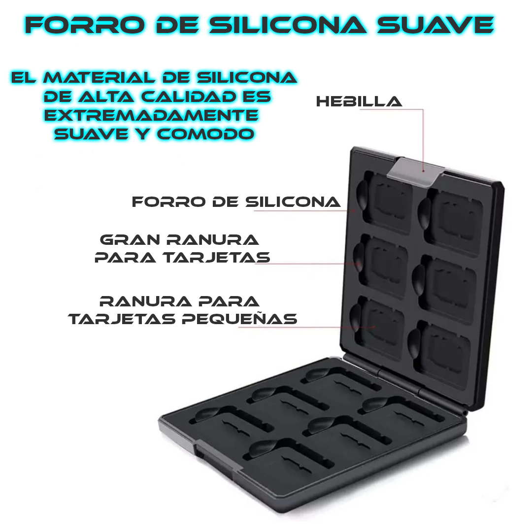 Foto 6 pulgar | Estuche Portajuegos de Nintendo Switch Capacidad 12 Cartuchos