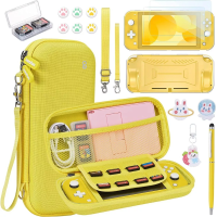 Kit De Accesorios Para Switch Lite Funda 15 En 1eo Safe Imports Esi-14453-1 Amarillo