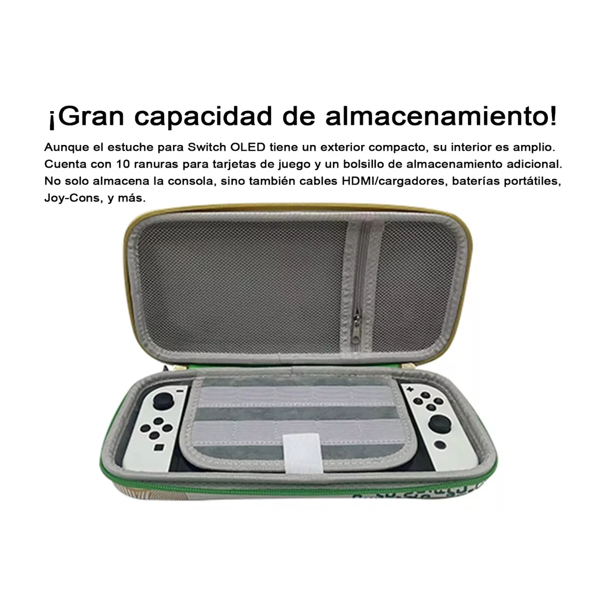 Foto 3 | Combo Estuche + Protectores + Crista| Switch & Oled Eo Safe Imports Esi-14440-1 Multicolor