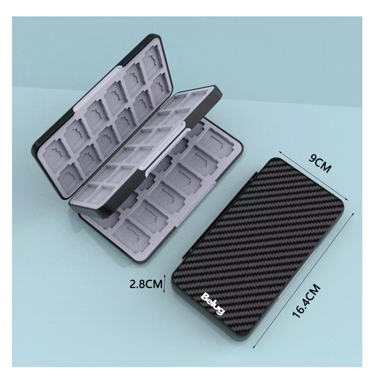 Foto 3 | Juego Protector Estuche Para Nintendo Switch, Belug Tarjeta Funda, Negro/gris