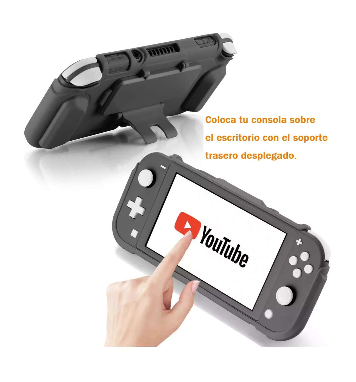 Foto 4 pulgar | Funda Protectora Con Soporte Para Nintendo Switch Lite -d Negro